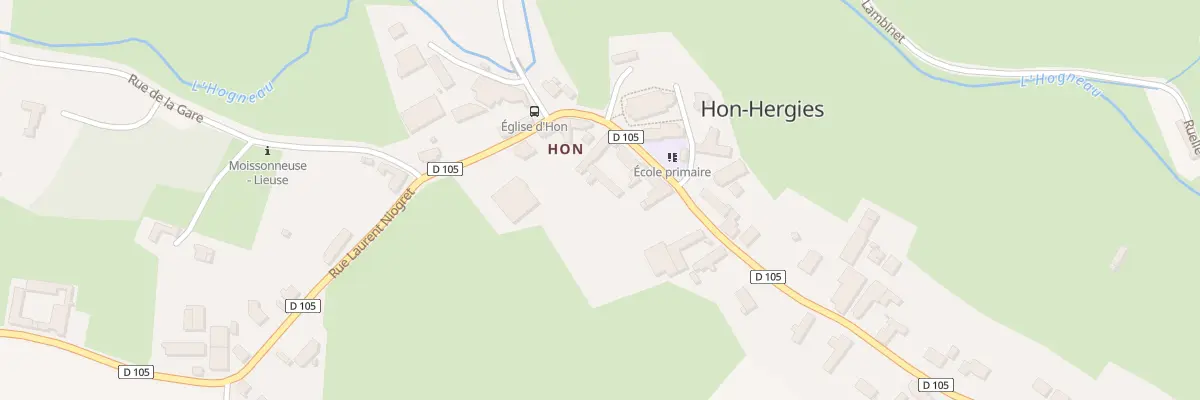 Plan du 25 Rue Laurent Niogret à Hon-Hergies
