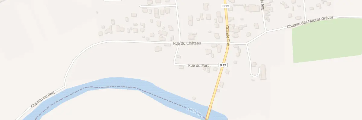 Plan du 9001 Rue du Port à Pontavert