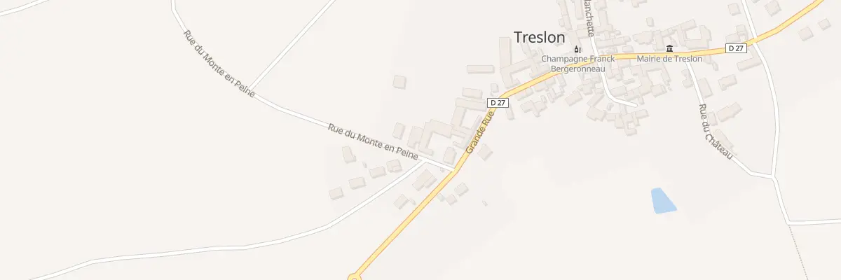 Plan du 28 Rue du Monte en Peine à Treslon