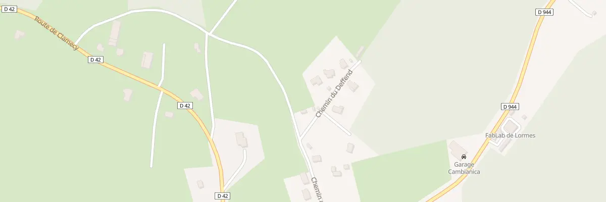 Plan du 904 Le Defend à Lormes