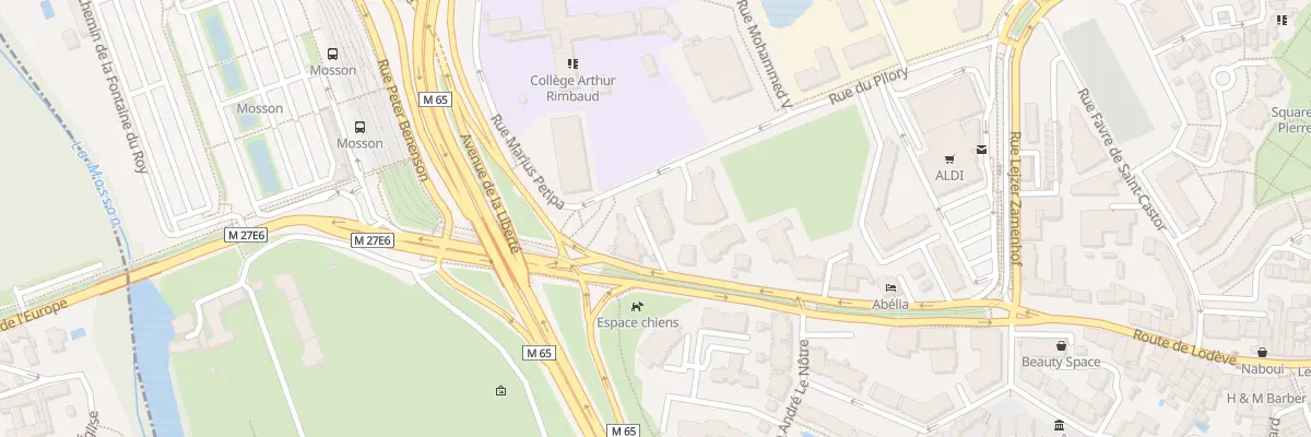 Plan du 82 Rte de Lodève à Montpellier