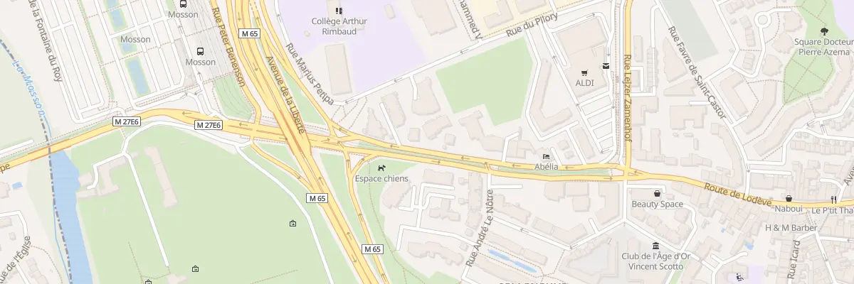 Plan du 78 Rte de Lodève à Montpellier