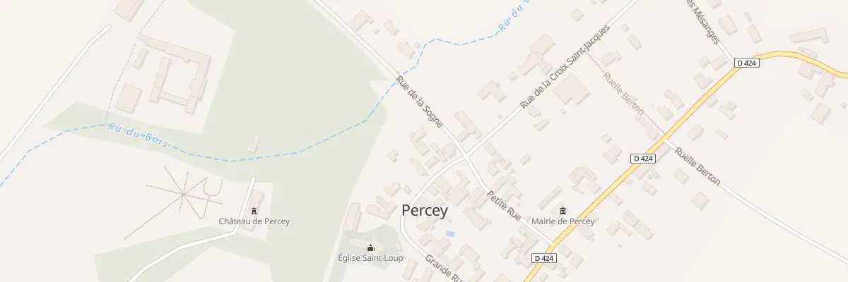 Plan du 1 Rue de la Sogne à Percey