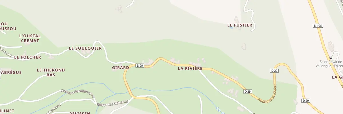 Plan du 5111 La Riviere à Saint-Privat-de-Vallongue