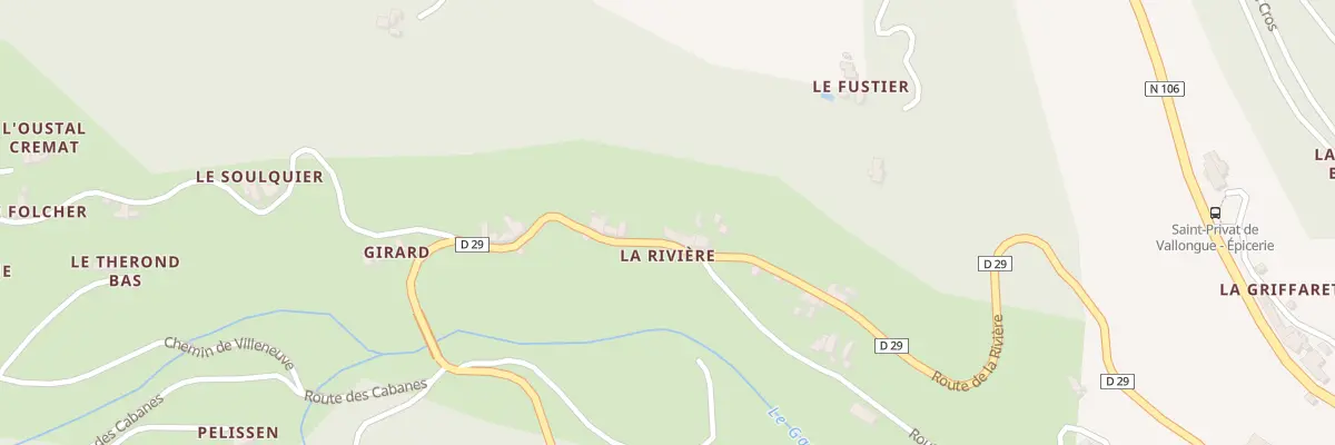 Plan du 5108 La Riviere à Saint-Privat-de-Vallongue