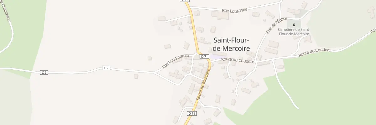 Plan du 5032 St Flour de Mercoire Bourg à Saint-Flour-de-Mercoire