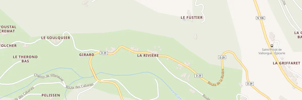 Plan du 1070 Rte de la Rivière à Saint-Privat-de-Vallongue