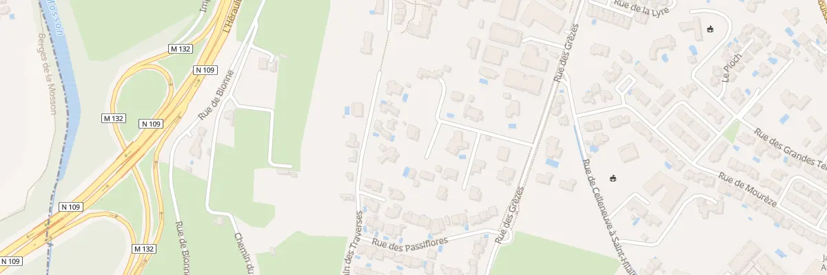 Plan du 366 Che des Merlets à Montpellier