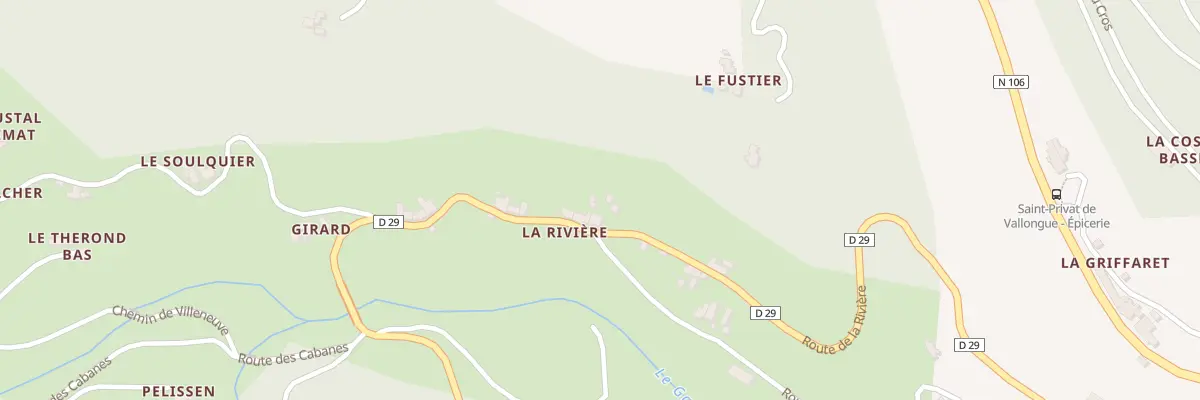 Plan du 5106 La Riviere à Saint-Privat-de-Vallongue