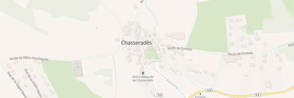 Plan du 5034 Chasserades à Mont Lozère et Goulet