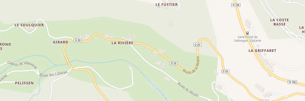 Plan du 5101 La Riviere à Saint-Privat-de-Vallongue