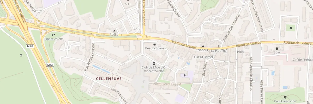 Plan du 53 Rte de Lodève à Montpellier
