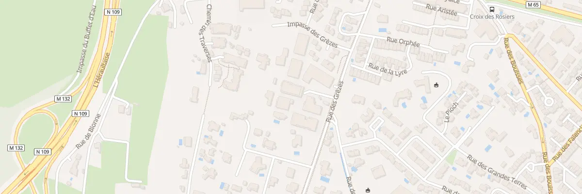 Plan du 256 Rue des Grèzes à Montpellier
