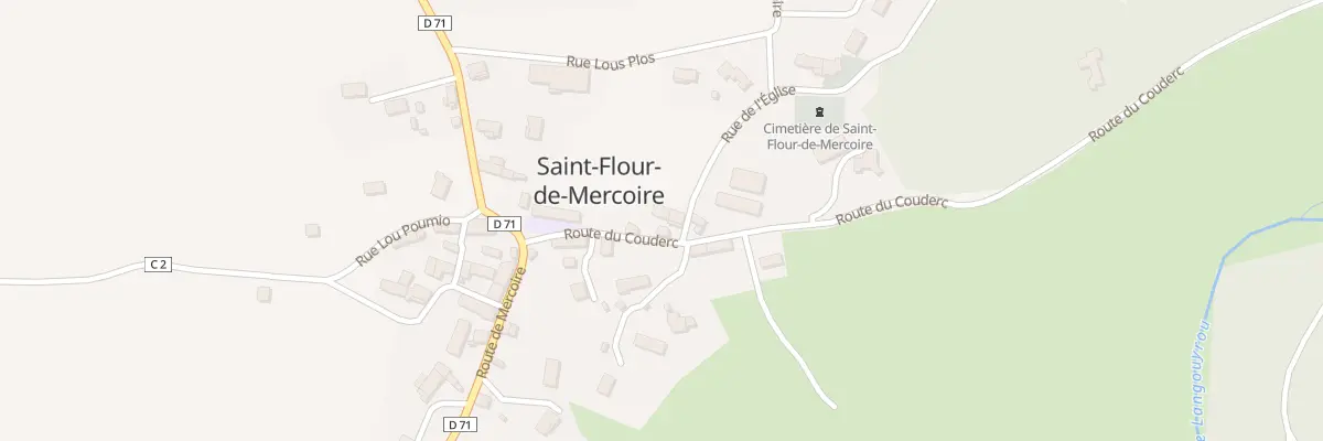 Plan du 5017 St Flour de Mercoire Bourg à Saint-Flour-de-Mercoire