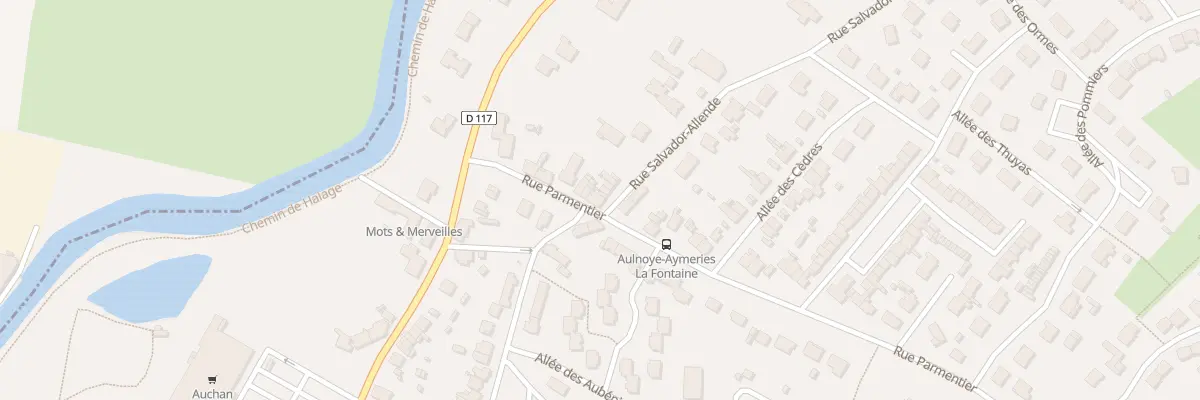 Plan du 100 Rue Parmentier à Aulnoye-Aymeries