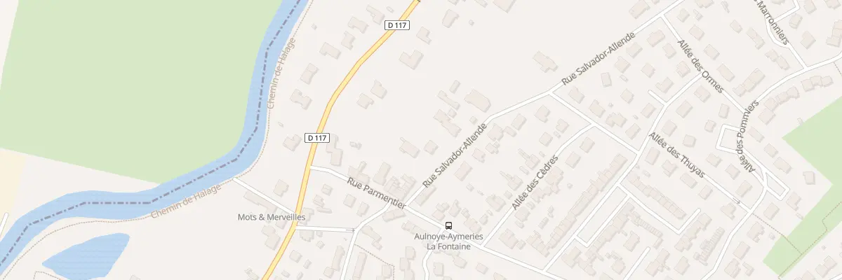 Plan du 7 Rue Salvador Allendé à Aulnoye-Aymeries