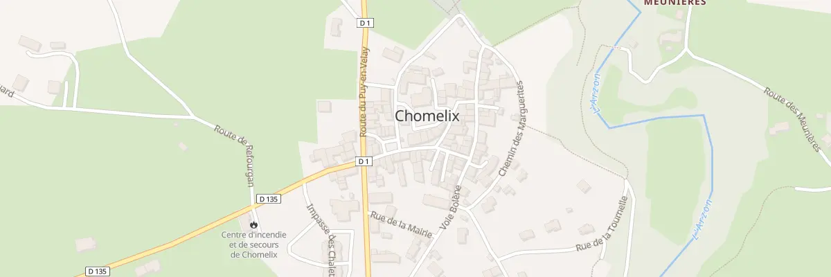 Plan du 5090 Le Bourg à Chomelix