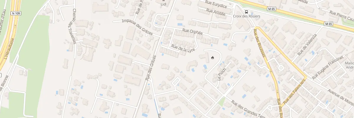 Plan du 110 Rue de la Lyre à Montpellier