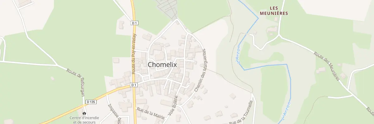 Plan du 5030 Le Bourg à Chomelix