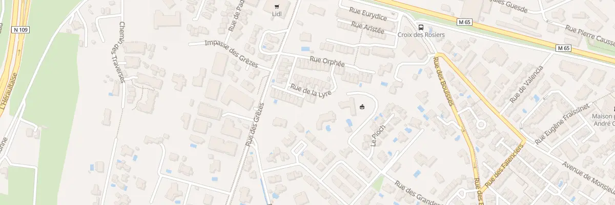 Plan du 128 Rue de la Lyre à Montpellier