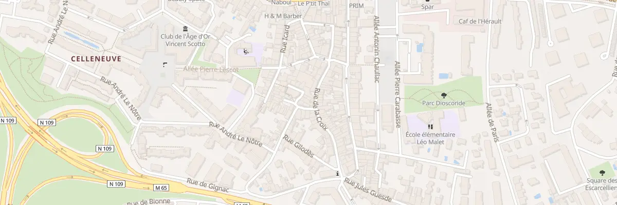 Plan du 12 Rue de la Croix à Montpellier