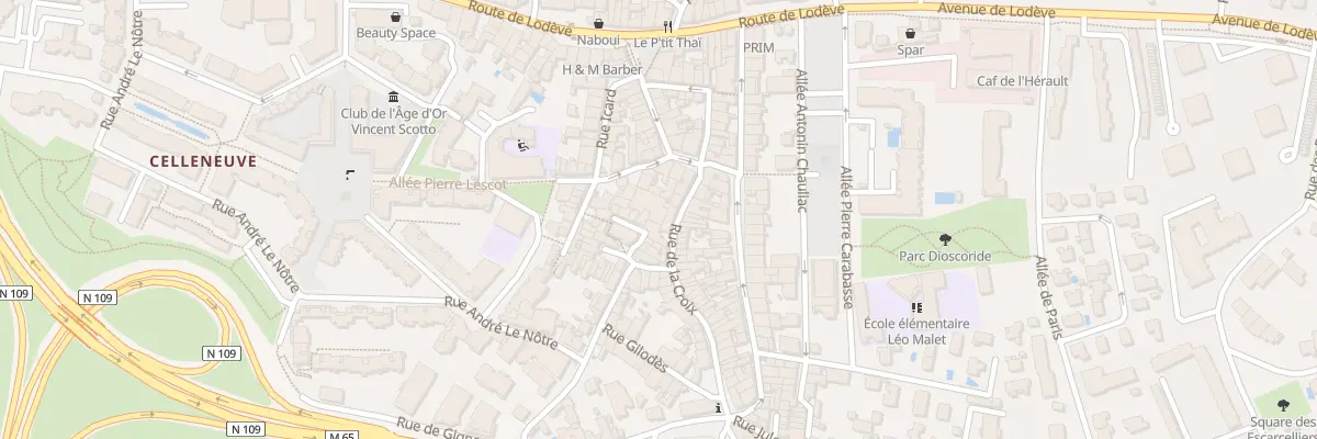 Plan du 8 Rue de la Croix à Montpellier