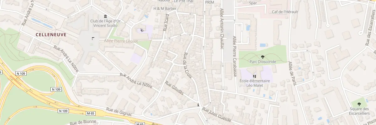 Plan du 23 Rue de la Croix à Montpellier