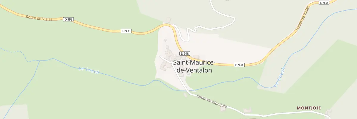 Plan du 5047 St Maurice Ventalon Villag à Pont de Montvert - Sud Mont Lozère