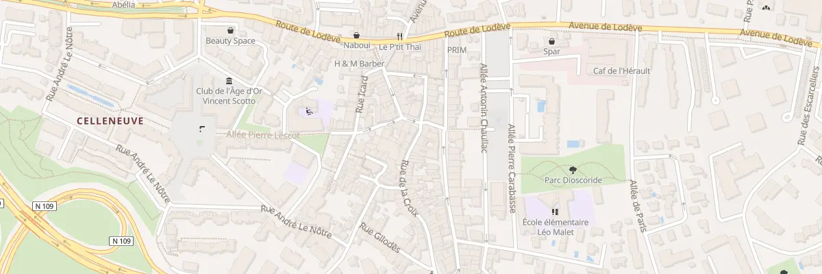 Plan du 2 Rue de la Croix à Montpellier