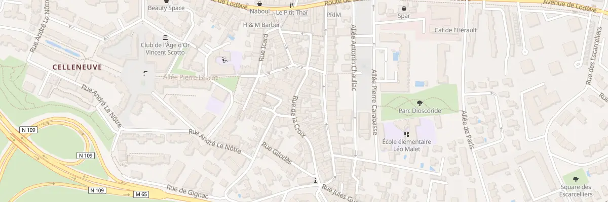 Plan du 13 Rue de la Croix à Montpellier