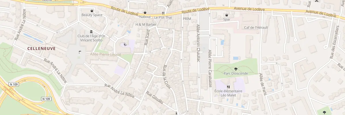 Plan du 3 Rue de la Croix à Montpellier