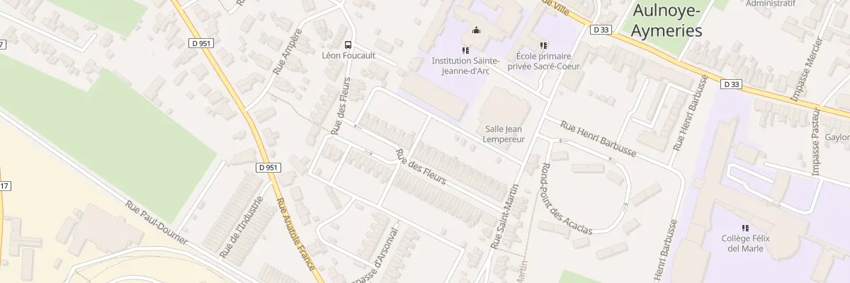 Plan du 50 Rue des Fleurs à Aulnoye-Aymeries