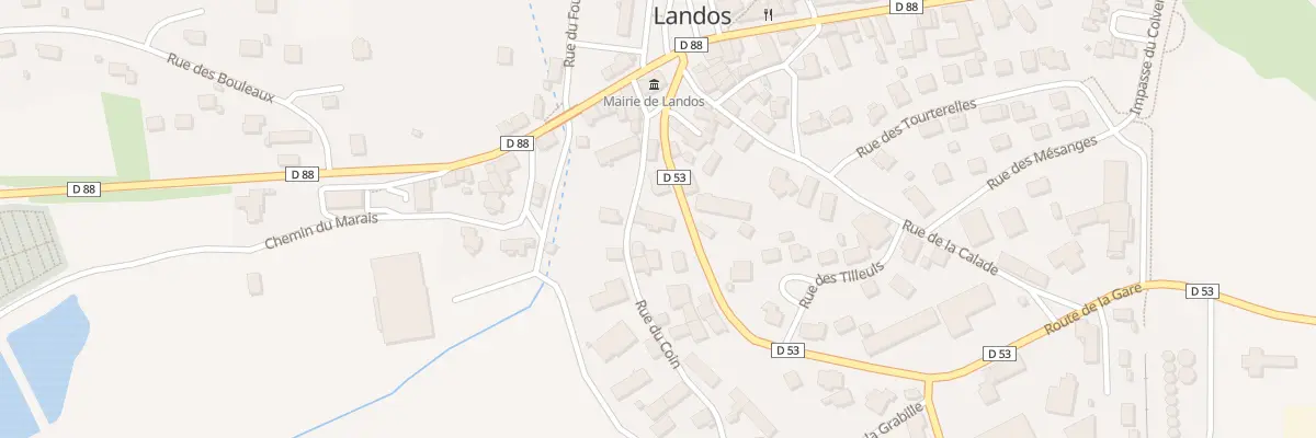 Plan du 1 Rue du Coin à Landos