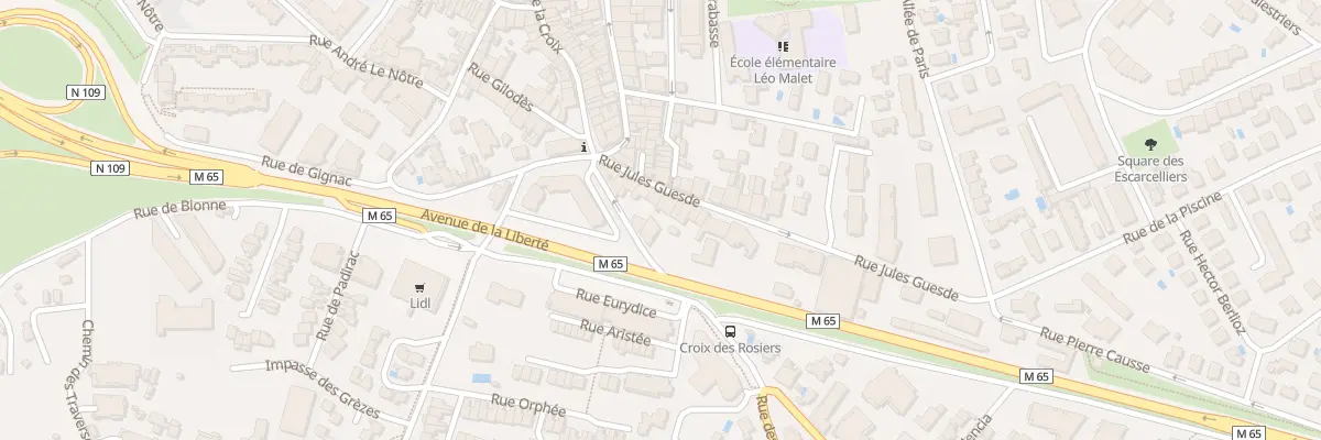 Plan du 12 Rue Jules Guesde à Montpellier