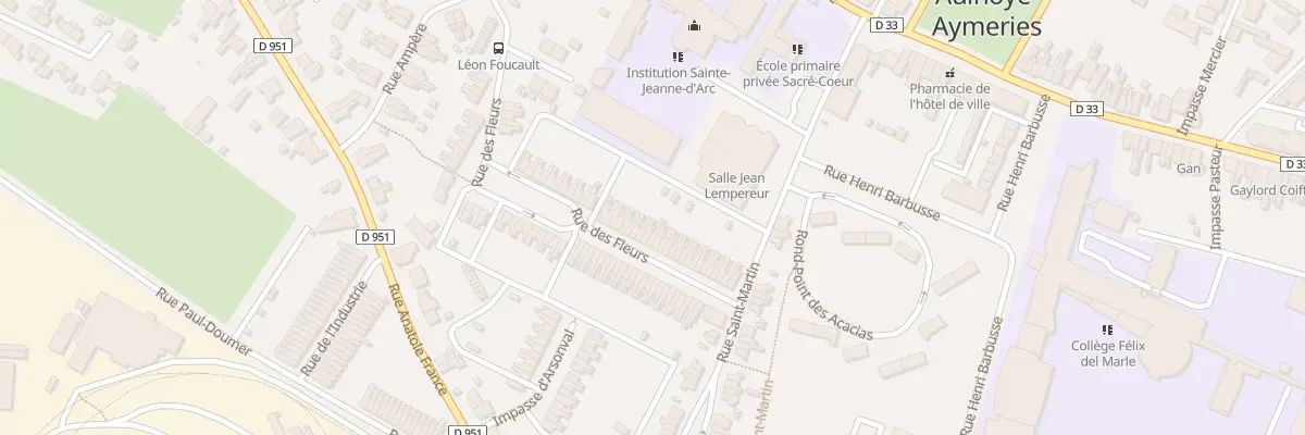 Plan du 36 Rue des Fleurs à Aulnoye-Aymeries
