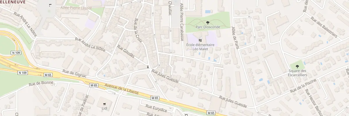 Plan du 13 All Pierre Carabasse à Montpellier