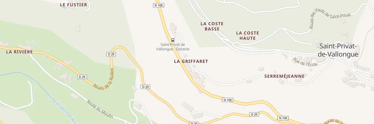 Plan du 5073 La Griffaret à Saint-Privat-de-Vallongue