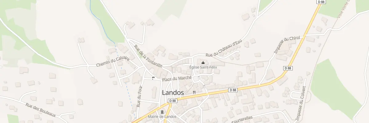 Plan du 2 Rue de la Vicairie à Landos