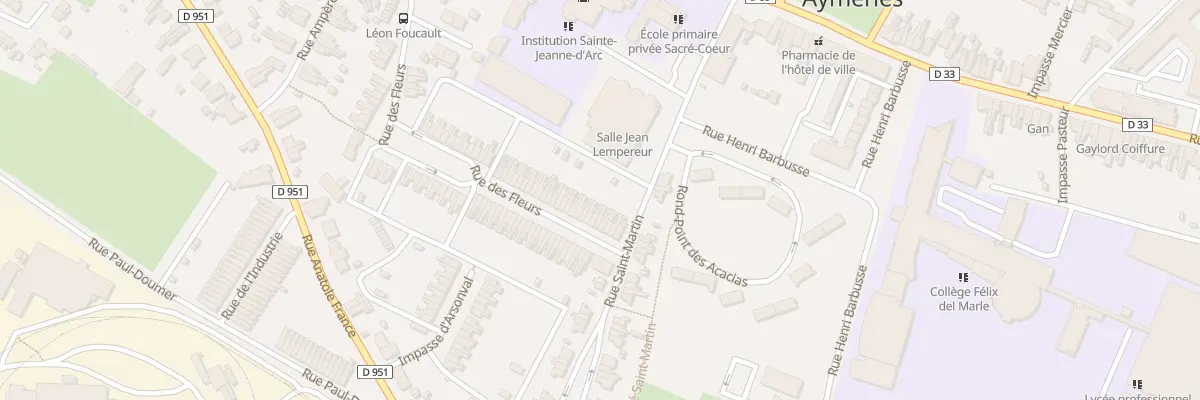 Plan du 14 Rue des Fleurs à Aulnoye-Aymeries