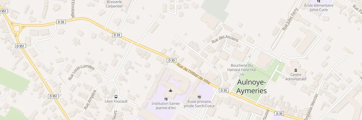 Plan du 128 Rue de l’Hôtel de Ville à Aulnoye-Aymeries