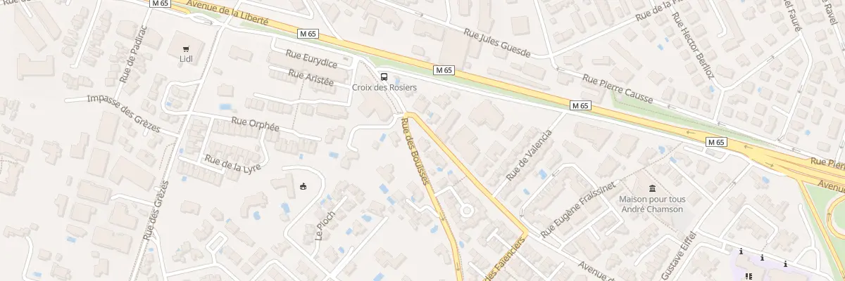 Plan du 1248 Rue des Bouisses à Montpellier