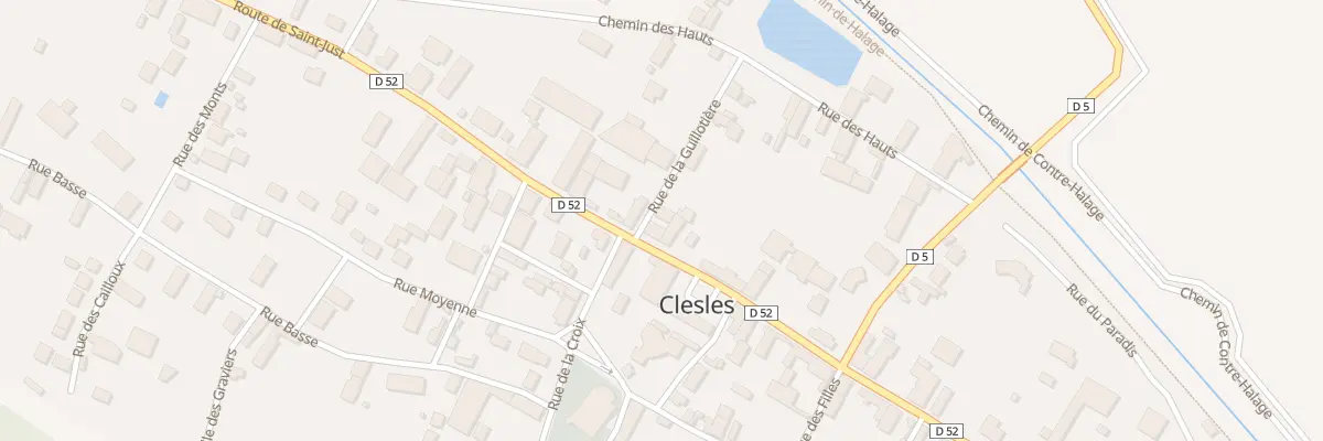 Plan du 2 Rue de la Guillotiere à Clesles