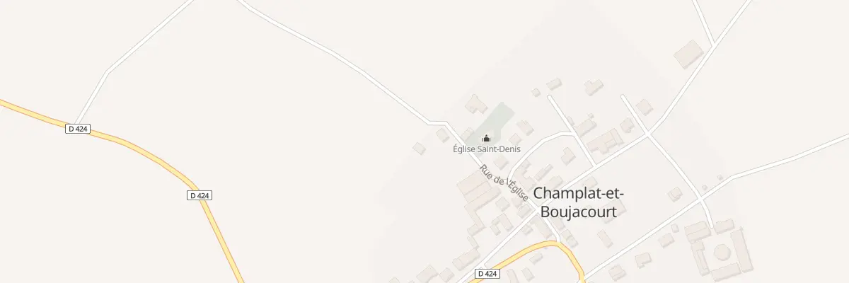 Plan du 1 Rue de l’Eglise à Champlat-et-Boujacourt