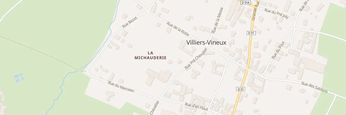 Plan du 9003 Rue Pre Chevalier à Villiers-Vineux