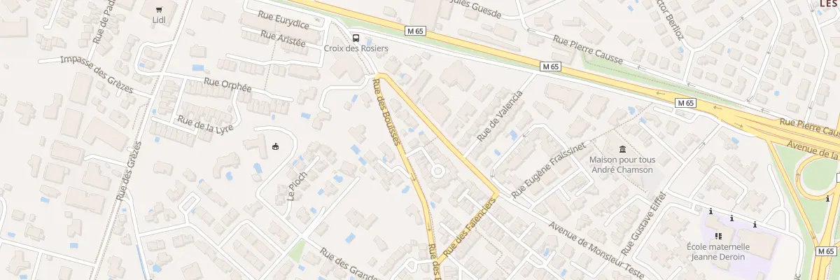 Plan du 1180 Rue des Bouisses à Montpellier