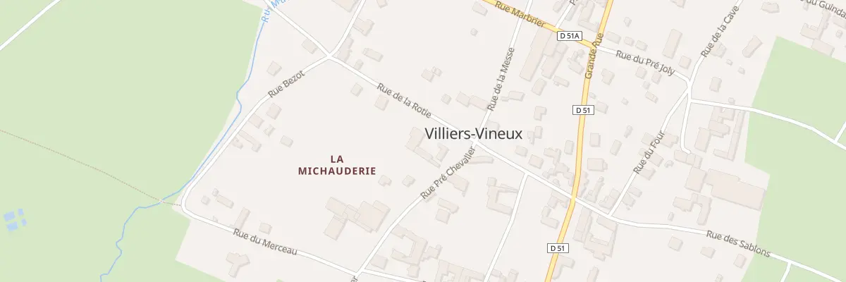 Plan du 9002 Rue Pre Chevalier à Villiers-Vineux