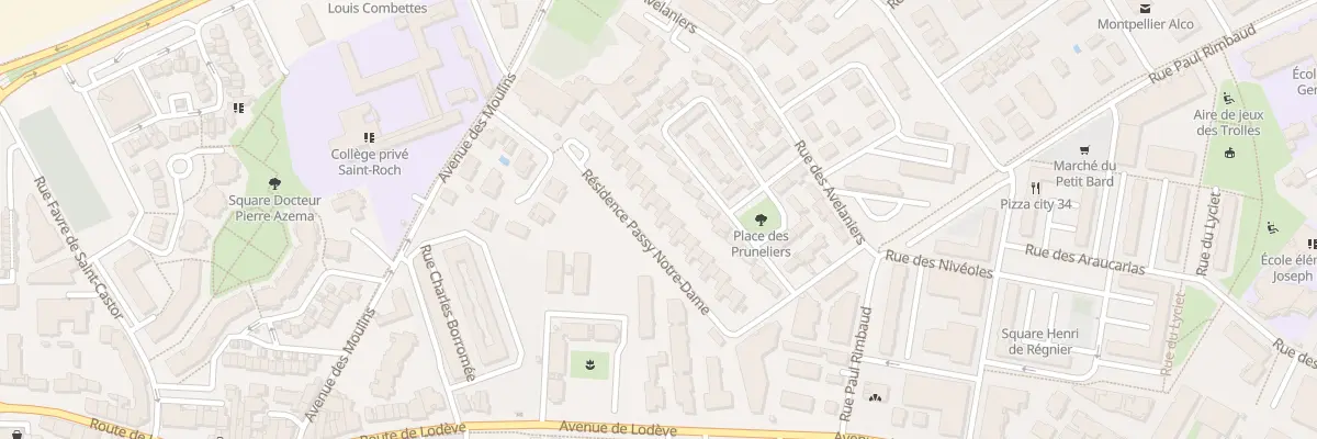 Plan du 16 Rue des Amouriers à Montpellier