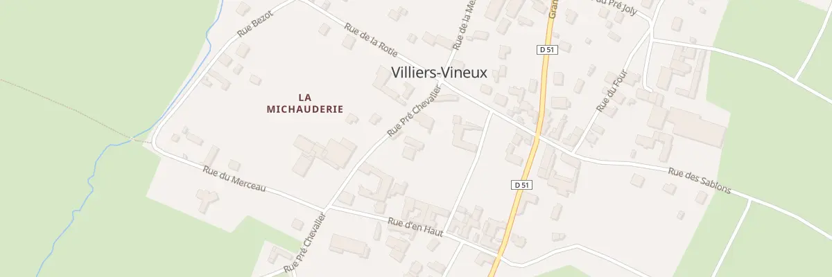Plan du 3 Rue Pre Chevalier à Villiers-Vineux