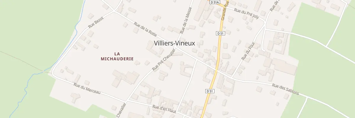 Plan du 1 Rue de la Rotie à Villiers-Vineux