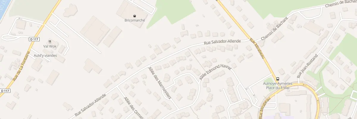 Plan du 40 Rue Salvador Allendé à Aulnoye-Aymeries